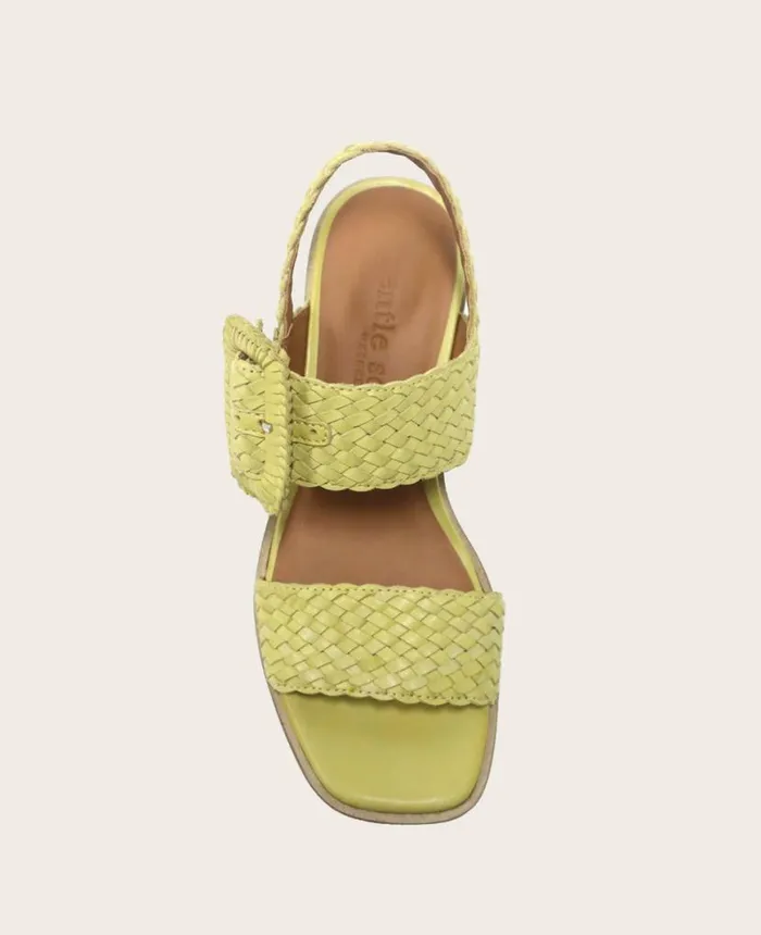 Sandals and Wedges Women Kenneth Cole GENTLE SOULS Madylyn Woven Heel Sandal Banana