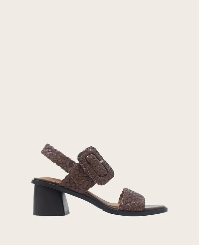 Sandals and Wedges Women Kenneth Cole GENTLE SOULS Madylyn Woven Heel Sandal Chocolate Sandals and Wedges Women Kenneth Cole GENTLE SOULS Madylyn Woven Heel Sandal Chocolate