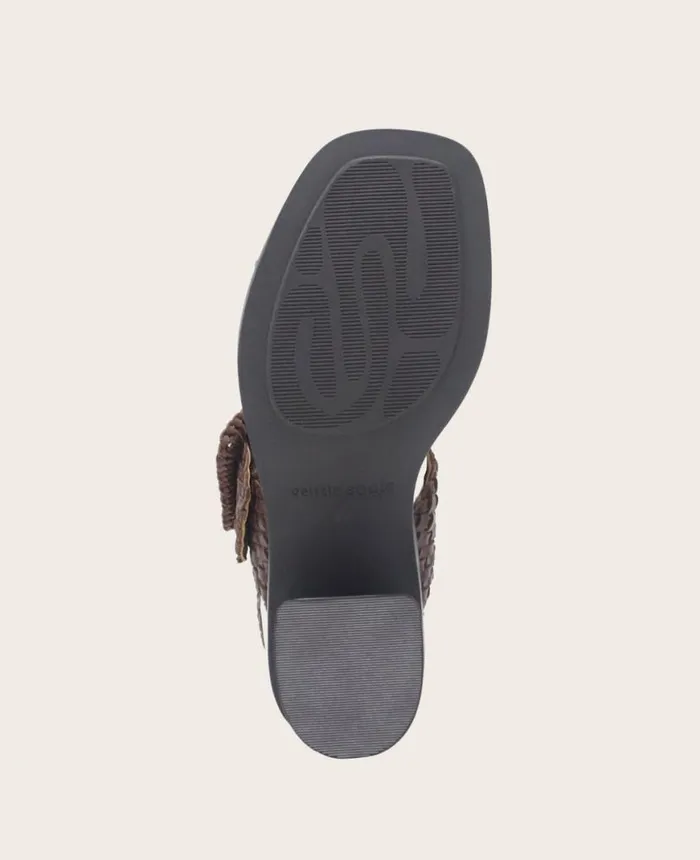 Sandals and Wedges Women Kenneth Cole GENTLE SOULS Madylyn Woven Heel Sandal Chocolate Sandals and Wedges Women Kenneth Cole GENTLE SOULS Madylyn Woven Heel Sandal Chocolate