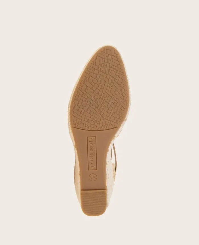 Sandals and Wedges Women Kenneth Cole GENTLE SOULS Orya Leather Espadrille Wedge Natural Sandals and Wedges Women Kenneth Cole GENTLE SOULS Orya Leather Espadrille Wedge Natural