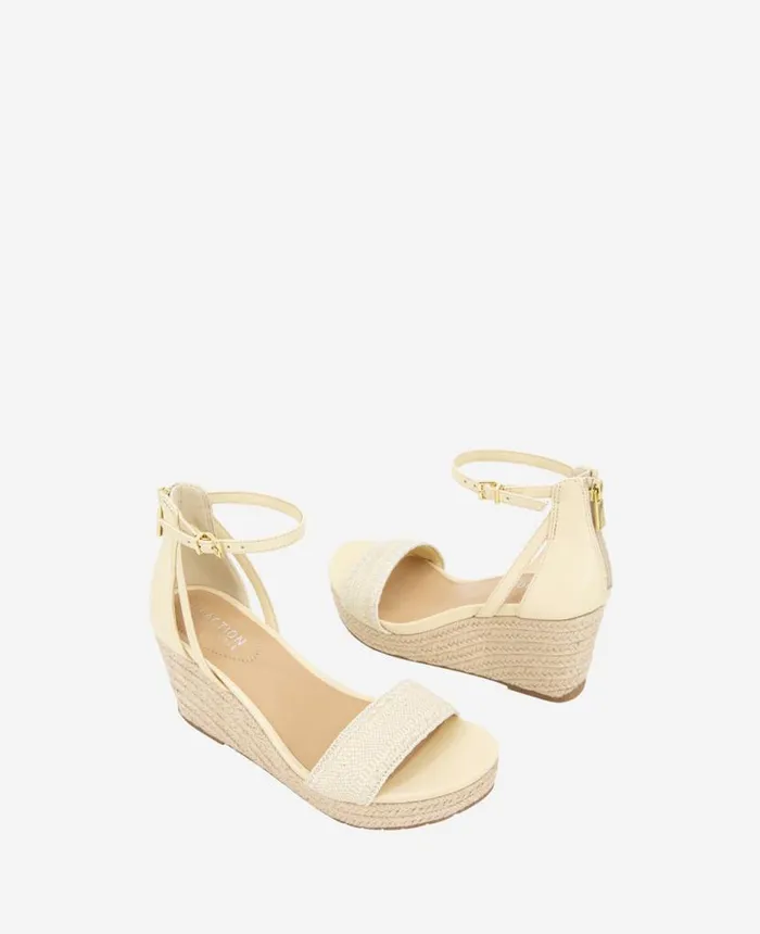 Sandals and Wedges Women Kenneth Cole REACTION 8211 The Colton Espadrille Wedge Sandal Natural Sandals and Wedges Women Kenneth Cole REACTION 8211 The Colton Espadrille Wedge Sandal Natural