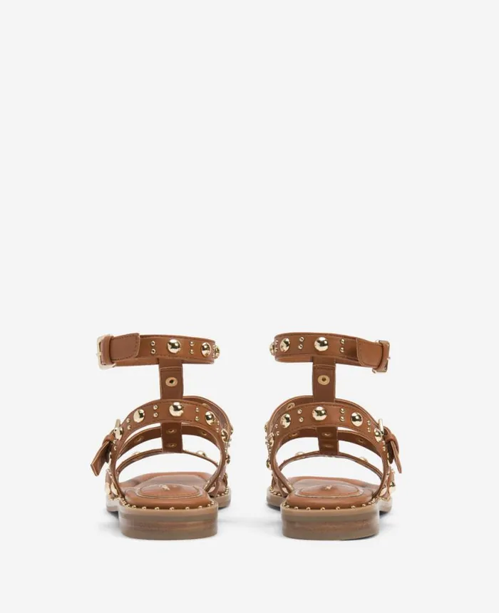 Sandals and Wedges Women Kenneth Cole Ruby Studded Gladiator Flat Sandal Cognac Sandals and Wedges Women Kenneth Cole Ruby Studded Gladiator Flat Sandal Cognac