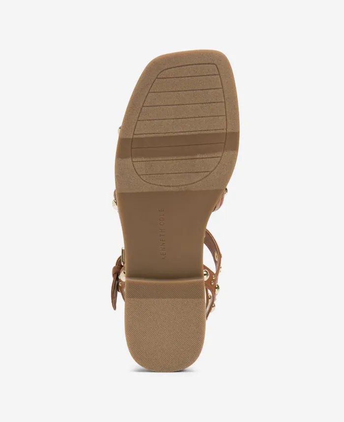 Sandals and Wedges Women Kenneth Cole Ruby Studded Gladiator Flat Sandal Cognac Sandals and Wedges Women Kenneth Cole Ruby Studded Gladiator Flat Sandal Cognac
