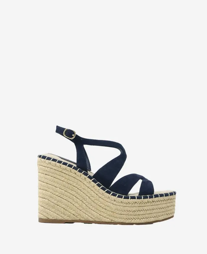 Sandals and Wedges Women Kenneth Cole The Solace Platform Espadrille Wedge Sandal Navy Suede Sandals and Wedges Women Kenneth Cole The Solace Platform Espadrille Wedge Sandal Navy Suede