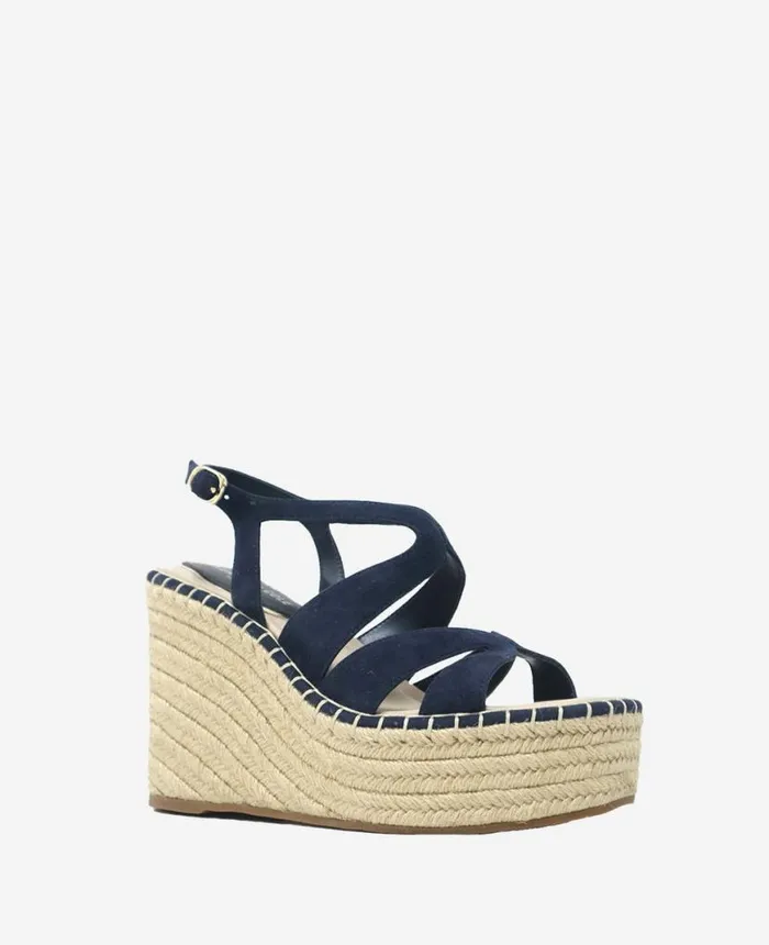 Sandals and Wedges Women Kenneth Cole The Solace Platform Espadrille Wedge Sandal Navy Suede Sandals and Wedges Women Kenneth Cole The Solace Platform Espadrille Wedge Sandal Navy Suede