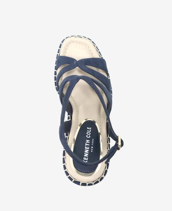 Sandals and Wedges Women Kenneth Cole The Solace Platform Espadrille Wedge Sandal Navy Suede Sandals and Wedges Women Kenneth Cole The Solace Platform Espadrille Wedge Sandal Navy Suede