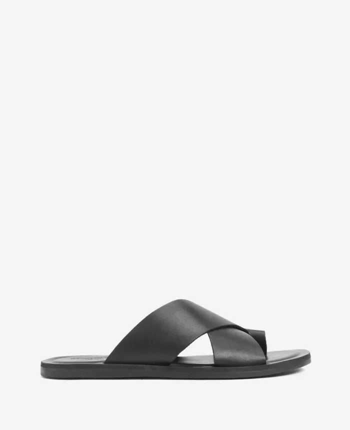 Sandals Men Kenneth Cole Ideal Leather Slide Sandal Black