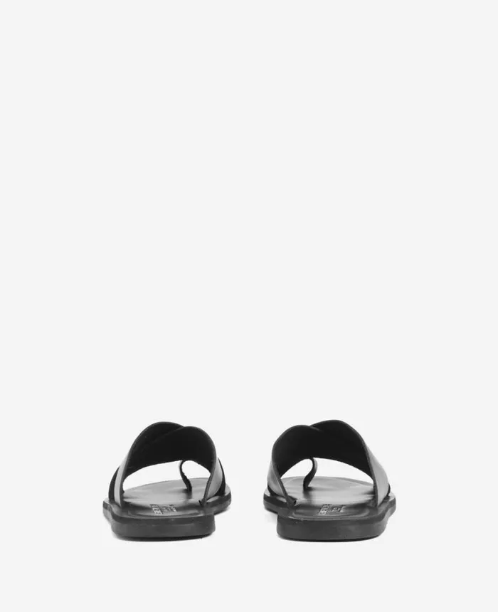 Sandals Men Kenneth Cole Ideal Leather Slide Sandal Black Sandals Men Kenneth Cole Ideal Leather Slide Sandal Black