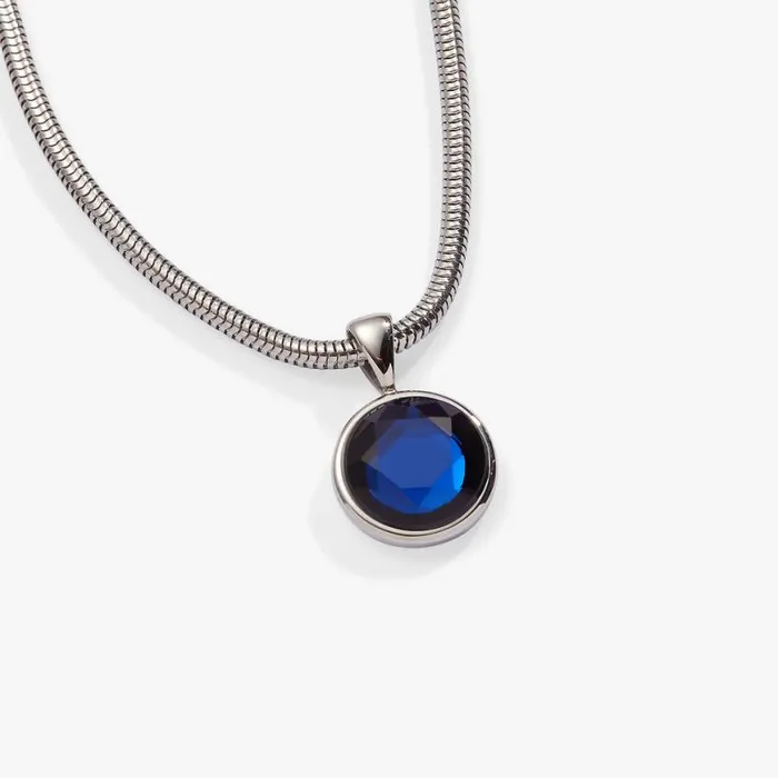 Sapphire Crystal Necklace Stainless Steel Silver Women Alex And Ani Necklaces Sapphire Crystal Necklace Stainless Steel Silver Women Alex And Ani Necklaces