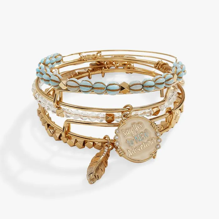Say Yes To New Adventures Bangle Set Of 5 Gold Women Alex And Ani Jewelry Sets Say Yes To New Adventures Bangle Set Of 5 Gold Women Alex And Ani Jewelry Sets