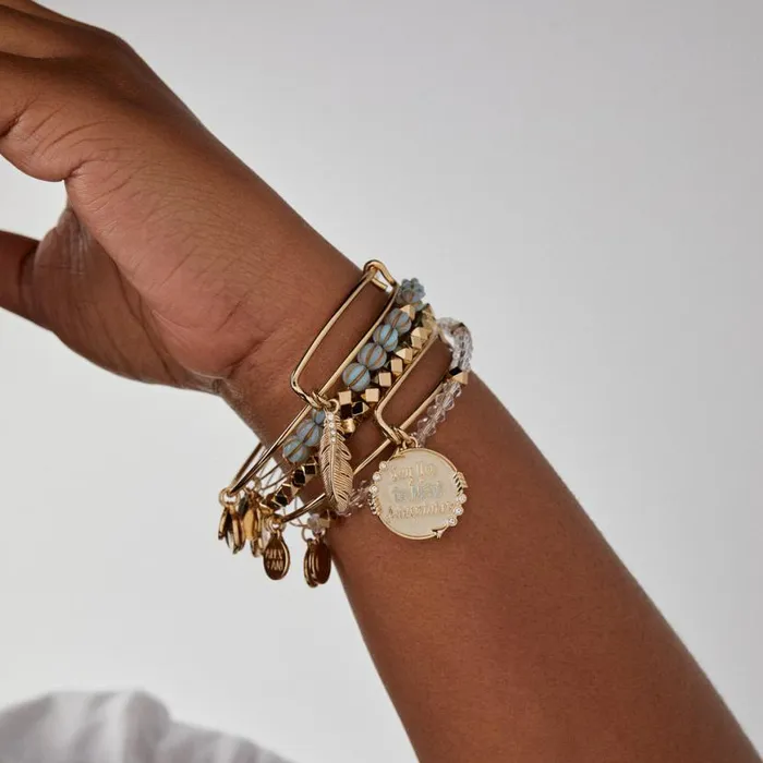 Say Yes To New Adventures Bangle Set Of 5 Gold Women Alex And Ani Jewelry Sets