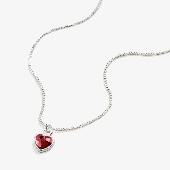 Scarlet Heart Necklace January Birthstone Silver Women Alex And Ani Heart