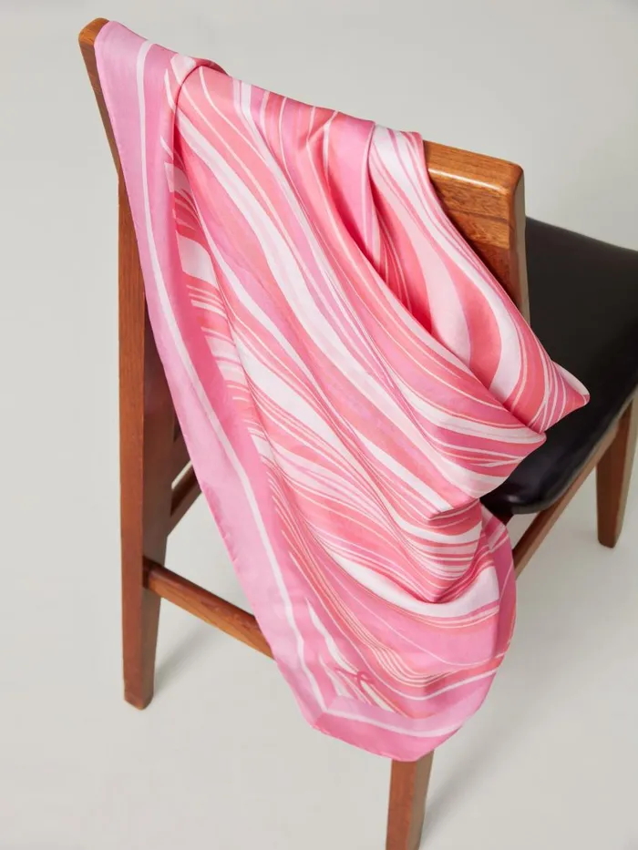 Scarves Women JMcLaughlin Mabel Silk Scarf In Weaver Square Pink Scarves Women JMcLaughlin Mabel Silk Scarf In Weaver Square Pink