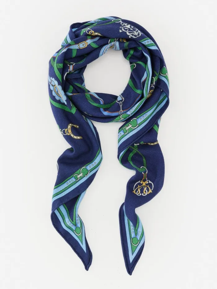 Scarves Women JMcLaughlin Sarita Scarf In Fairfax Crest Corner Navygreenblue Scarves Women JMcLaughlin Sarita Scarf In Fairfax Crest Corner Navygreenblue