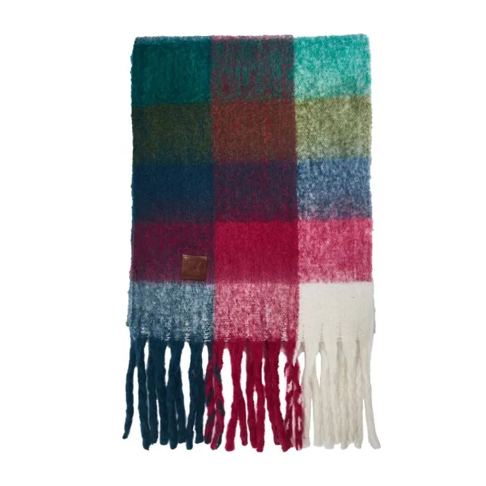 Scarves Women Moda In Pelle Amarascarf Teal Textile Scarves Women Moda In Pelle Amarascarf Teal Textile