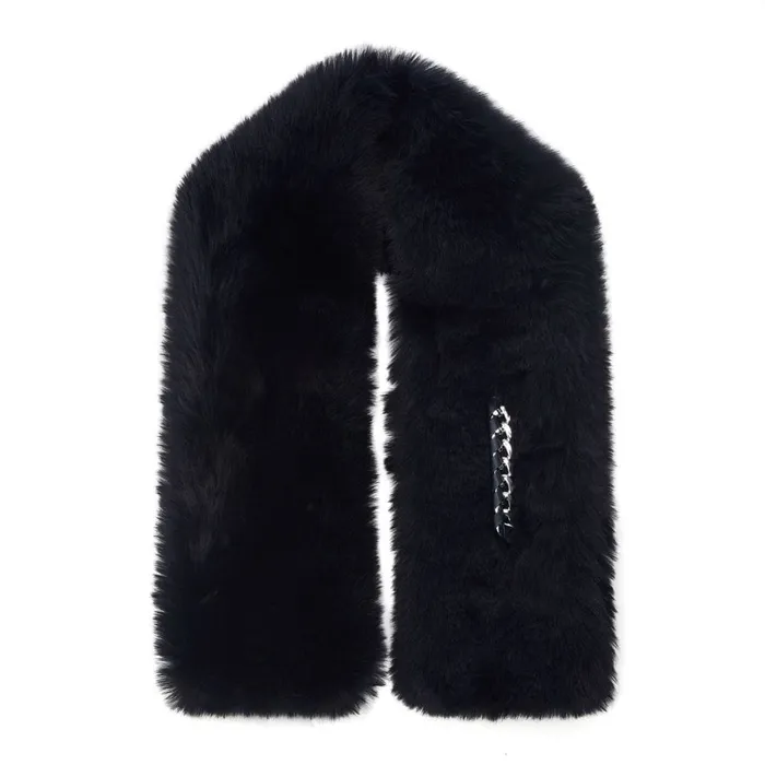 Scarves Women Moda In Pelle Yitzelscarf Navy Faux Fur Scarves Women Moda In Pelle Yitzelscarf Navy Faux Fur