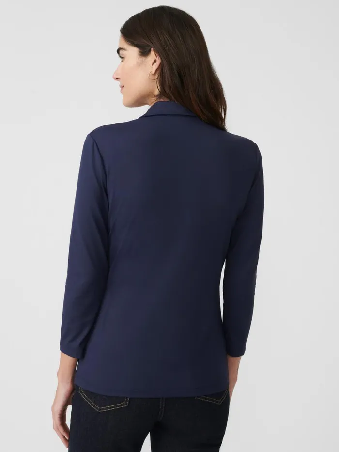 Shirts and Tops Women JMcLaughlin Aida 34 Sleeve Top Winter Navy