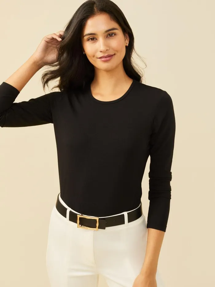 Shirts and Tops Women JMcLaughlin Allie Long Sleeve Tee Black