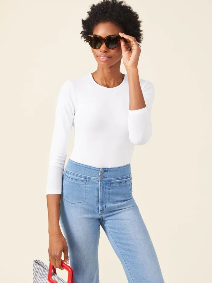 Shirts and Tops Women JMcLaughlin Allie Long Sleeve Tee White