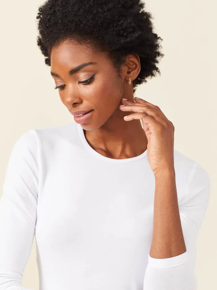 Shirts and Tops Women JMcLaughlin Allie Long Sleeve Tee White Shirts and Tops Women JMcLaughlin Allie Long Sleeve Tee White