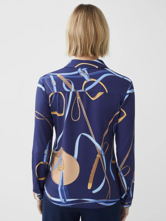 Shirts and Tops Women JMcLaughlin Betty Shirt In Palomino Navyblue Shirts and Tops Women JMcLaughlin Betty Shirt In Palomino Navyblue
