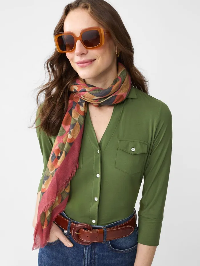 Shirts and Tops Women JMcLaughlin Brynn Lyford Jersey Shirt Moss Green