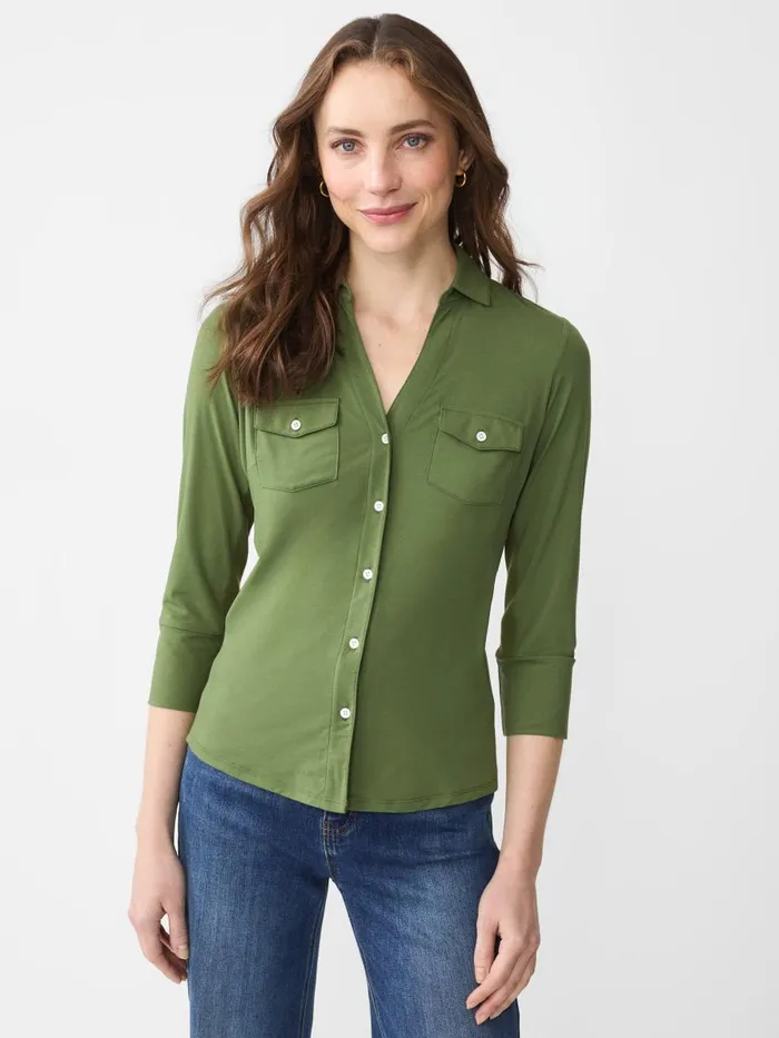 Shirts and Tops Women JMcLaughlin Brynn Lyford Jersey Shirt Moss Green Shirts and Tops Women JMcLaughlin Brynn Lyford Jersey Shirt Moss Green