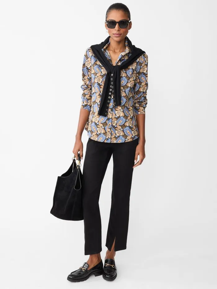 Shirts and Tops Women JMcLaughlin Lois Shirt In Pomegranate Grove Camelblue