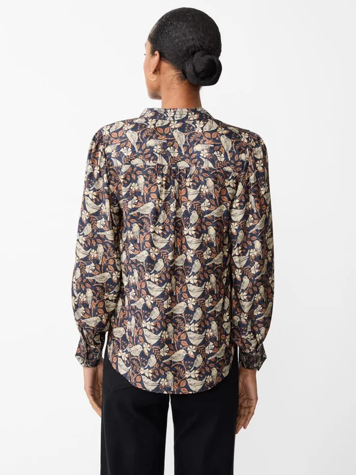 Shirts and Tops Women JMcLaughlin Rashell Blouse In Bird Story Charcoalcamel Shirts and Tops Women JMcLaughlin Rashell Blouse In Bird Story Charcoalcamel