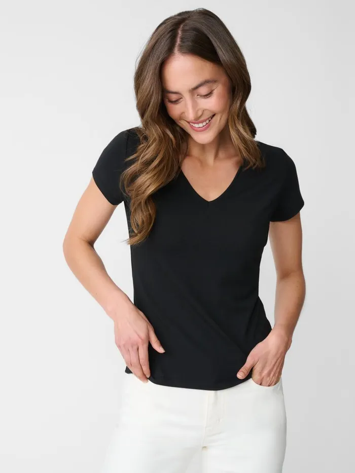 Shirts and Tops Women JMcLaughlin Terrine Tee Black Shirts and Tops Women JMcLaughlin Terrine Tee Black