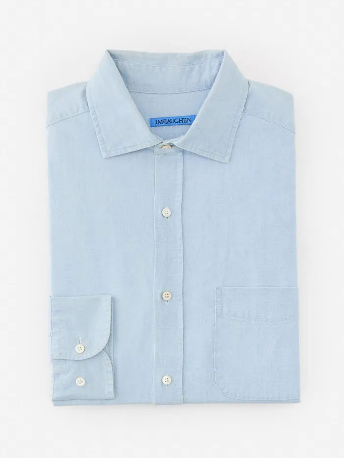 Shirts Men JMcLaughlin Club Classic Fit Shirt Chambray