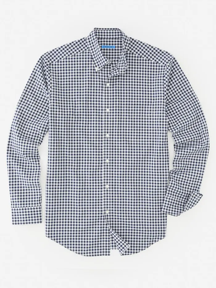 Shirts Men JMcLaughlin Collis Classic Fit Shirt In Gingham Navywhite Shirts Men JMcLaughlin Collis Classic Fit Shirt In Gingham Navywhite