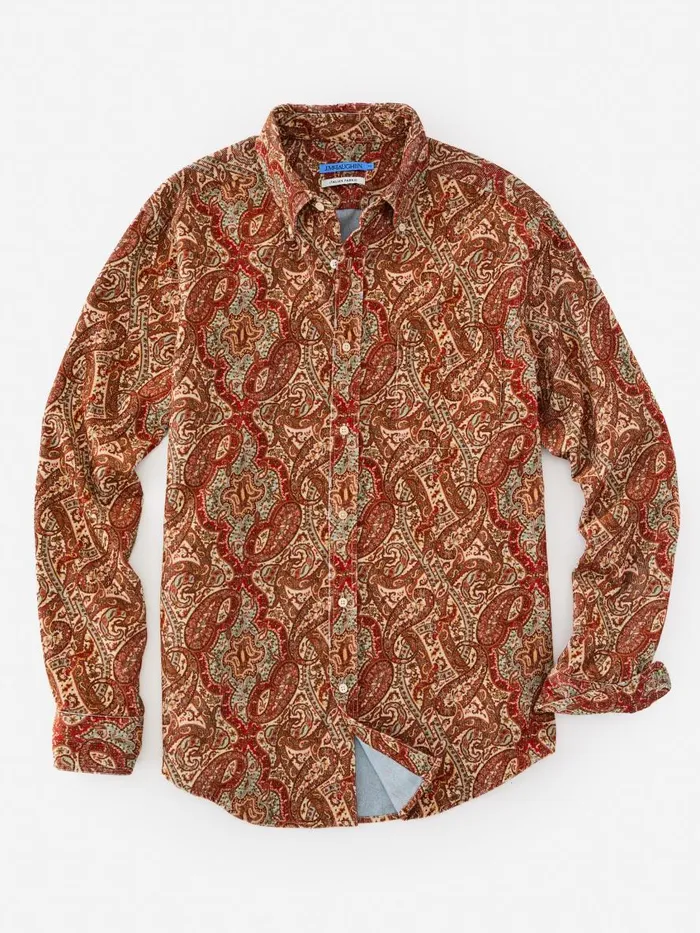 Shirts Men JMcLaughlin Collis Classic Fit Shirt In Paisley Brownburgundytan Shirts Men JMcLaughlin Collis Classic Fit Shirt In Paisley Brownburgundytan