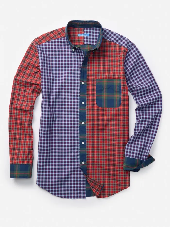 Shirts Men JMcLaughlin Collis Classic Fit Shirt In Plaid Multi Color