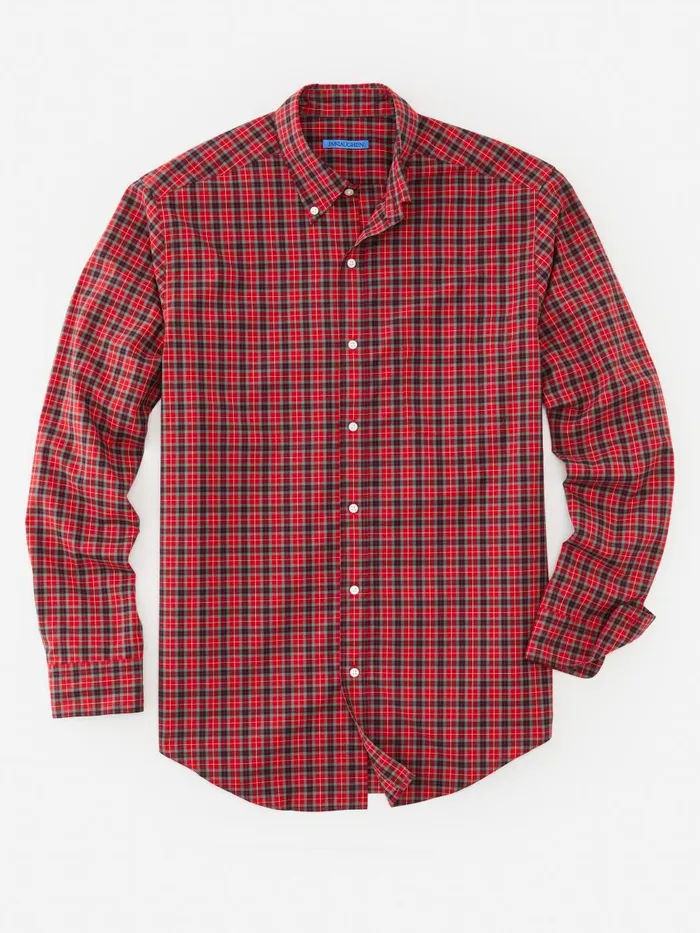 Shirts Men JMcLaughlin Collis Classic Fit Shirt In Plaid Navygreenred