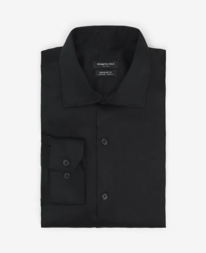 Shirts Men Kenneth Cole RegularFit ButtonDown Stretch Dress Shirt With TEK FIT Black Shirts Men Kenneth Cole RegularFit ButtonDown Stretch Dress Shirt With TEK FIT Black
