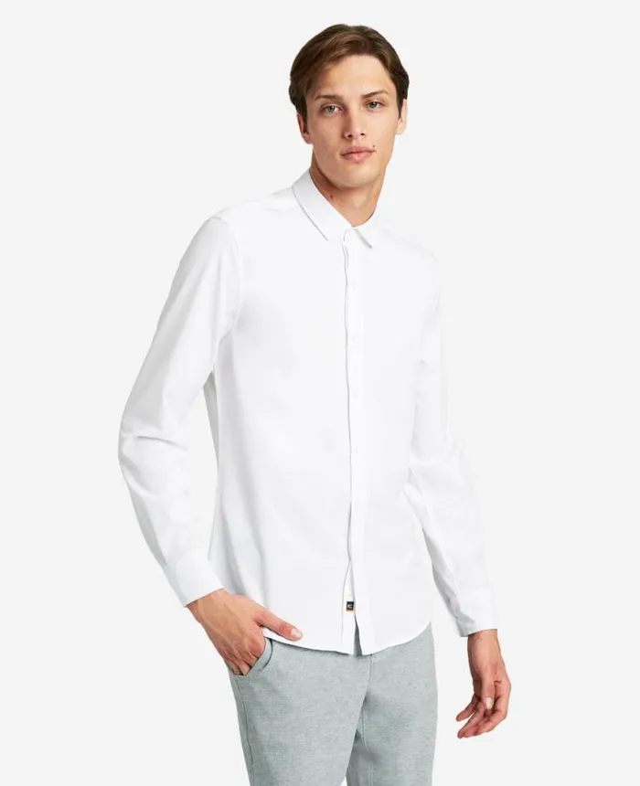 Shirts Men Kenneth Cole Stretch Solid ButtonDown Shirt White