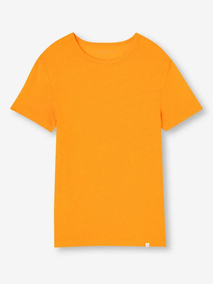Short Sleeve TShirts Men Derek Rose TShirt Jordan Linen Tangerine