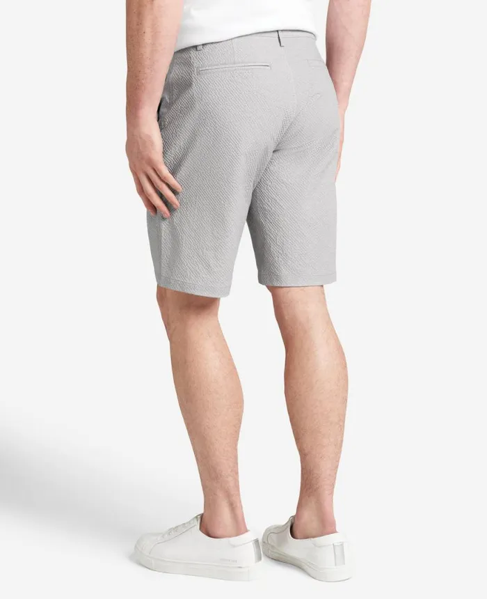 Shorts Men Kenneth Cole Printed Performance Seersucker Short Grey Shorts Men Kenneth Cole Printed Performance Seersucker Short Grey