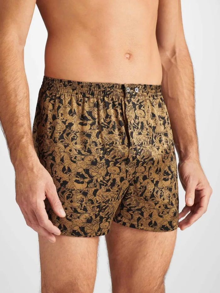 Silk Boxer Shorts Men Derek Rose Classic Fit Boxers Brindisi 108 Silk Satin Black Silk Boxer Shorts Men Derek Rose Classic Fit Boxers Brindisi 108 Silk Satin Black