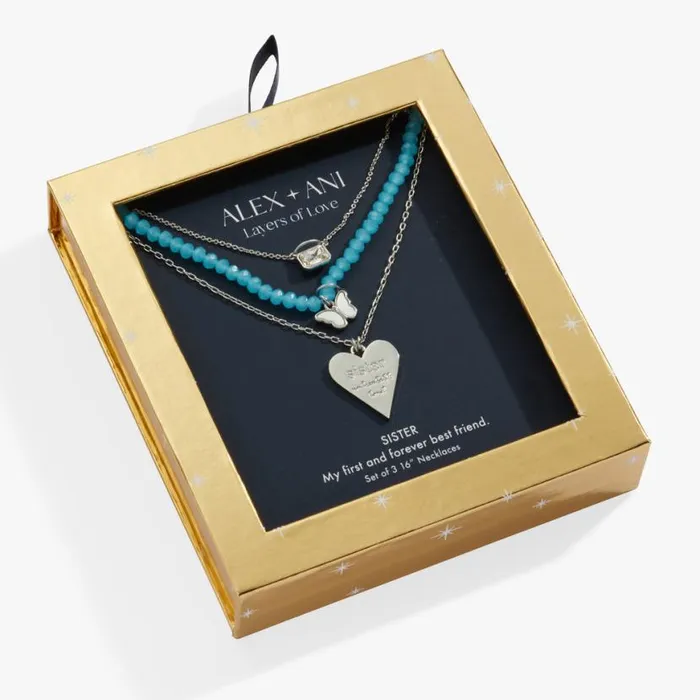 Sister Layered Necklace Set Silver Women Alex And Ani Thank You Sister Layered Necklace Set Silver Women Alex And Ani Thank You