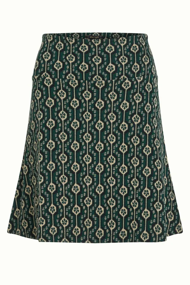 Skirts Women King Louie Border Skirt Carnaby Urban Green 8211 Carnaby