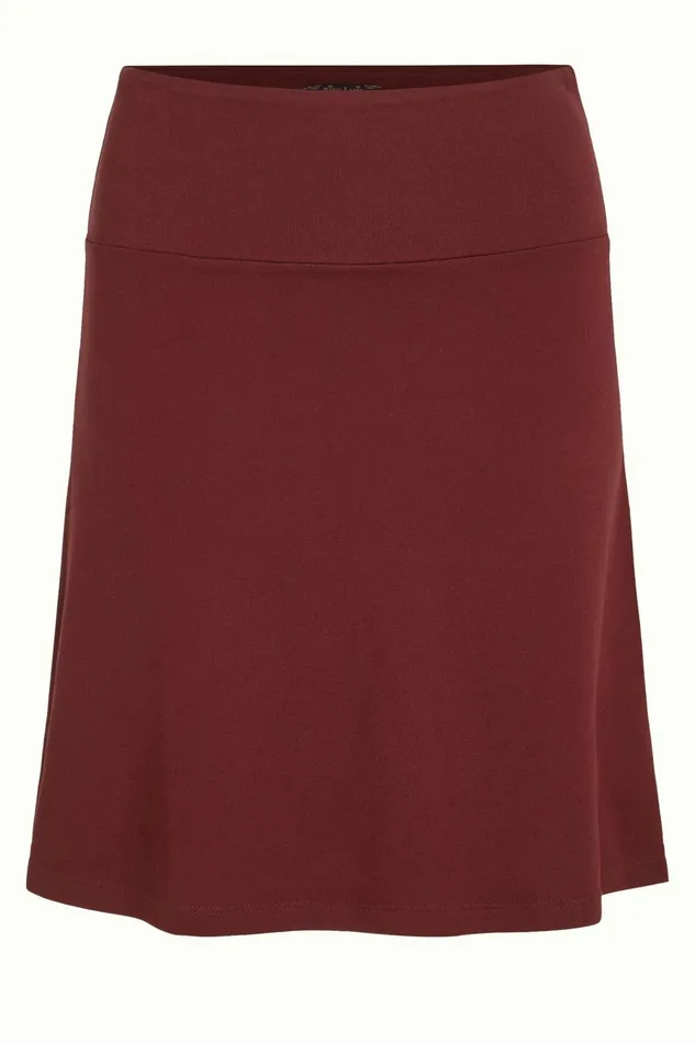 Skirts Women King Louie Border Skirt Milano Uni Beet Red 8211 Milano Uni