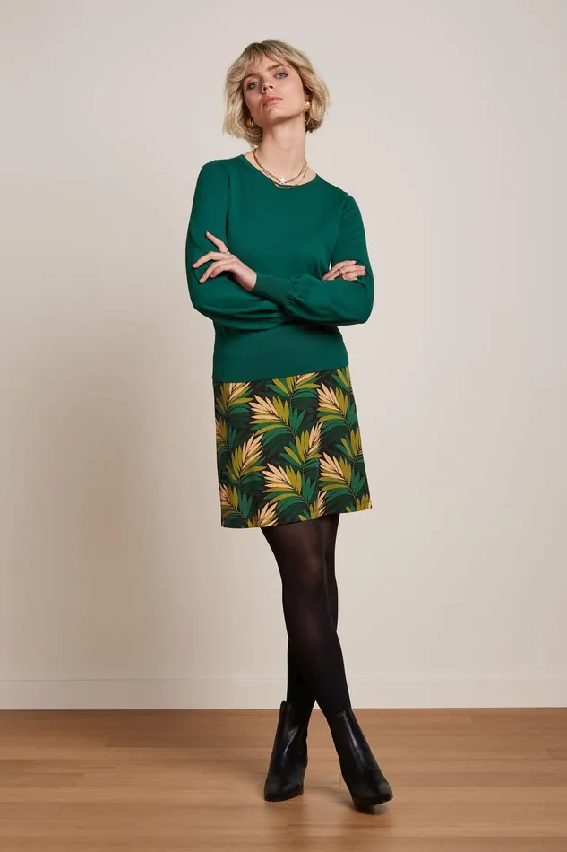 Skirts Women King Louie Border Skirt Ornette Pine Green 8211 Ornette