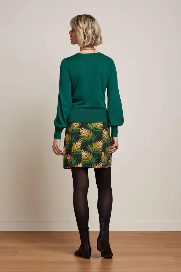 Skirts Women King Louie Border Skirt Ornette Pine Green 8211 Ornette