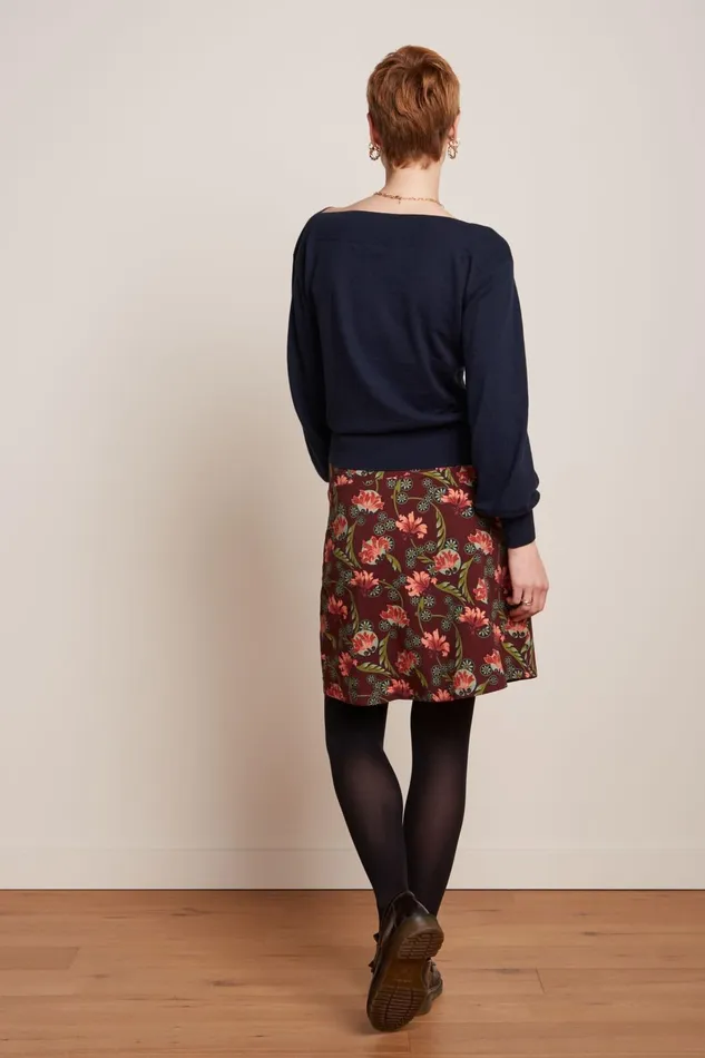 Skirts Women King Louie Border Skirt Shanty Cabernet Red 8211 Shanty