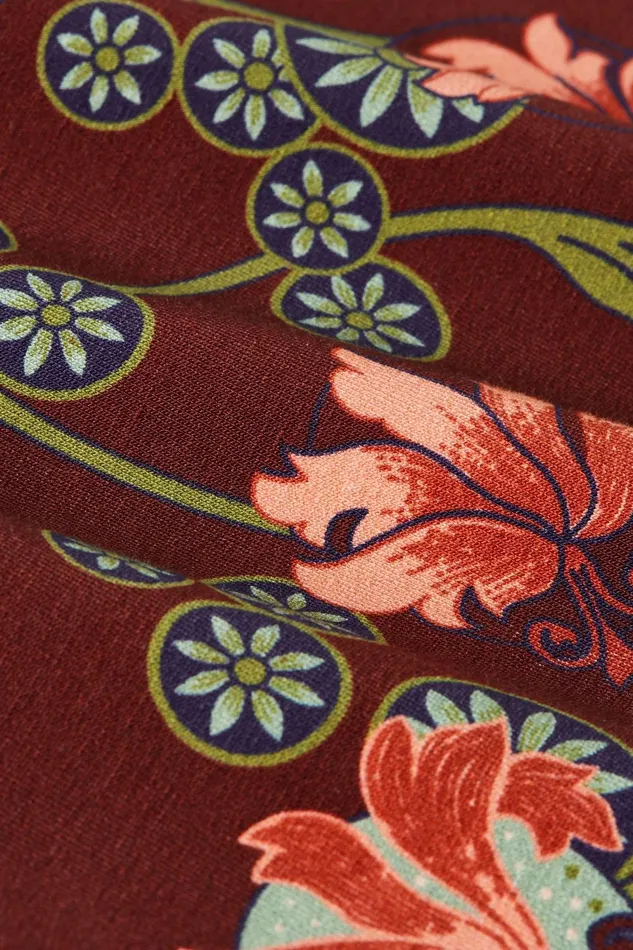 Skirts Women King Louie Border Skirt Shanty Cabernet Red 8211 Shanty