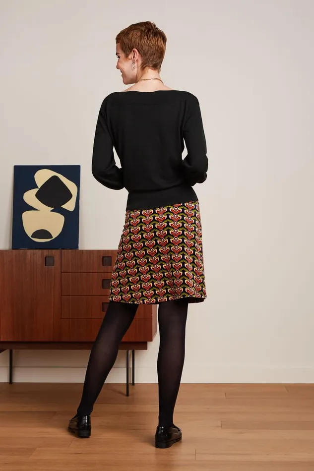 Skirts Women King Louie Border Skirt Sunday Evening Blue 8211 Sunday