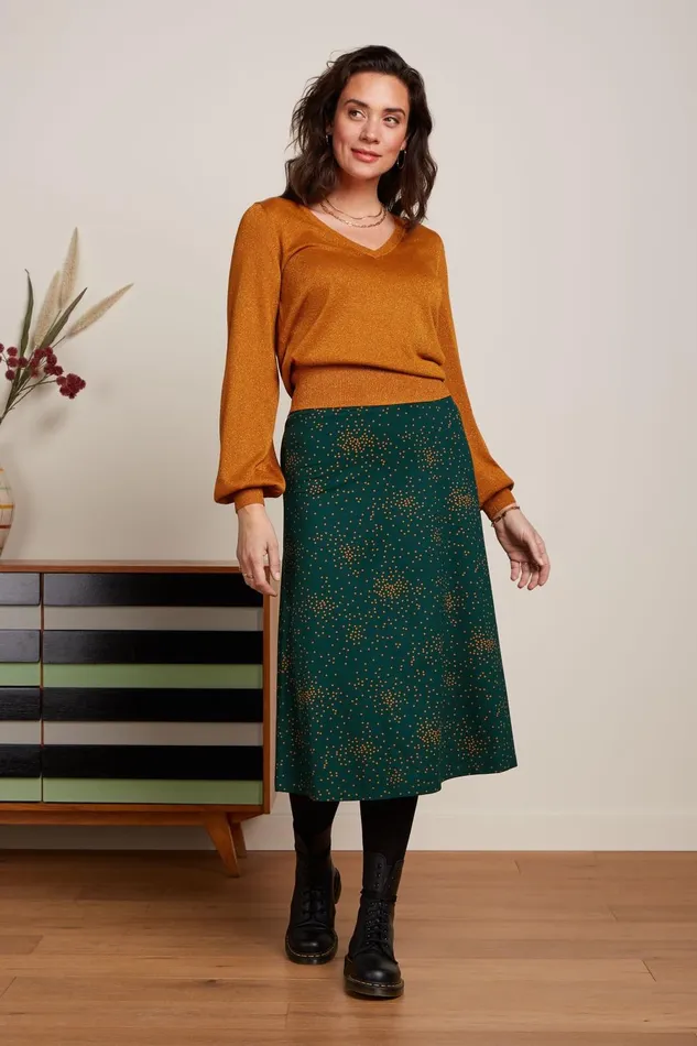 Skirts Women King Louie Juno Skirt Valentine Pine Green 8211 Valentine