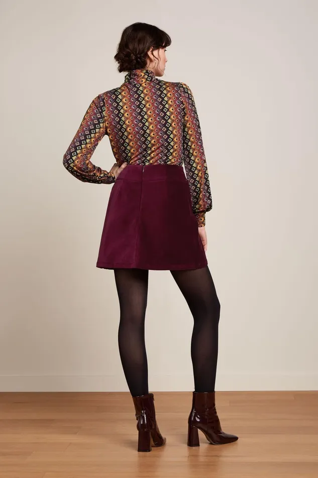 Skirts Women King Louie Olivia Skirt Uni Fargo Cabernet Red 8211 Uni Fargo